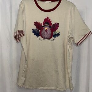 Cream Gobble Gobble Short Sleeve Tee